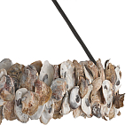 Люстра круглая с абажуром из устричных раковин Sea Ravens варинант исполнения - 1 | Loft Concept в Ульяновске