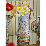 Ваза с птичкой из фарфора с бронзовыми элементами Garden of Eden варинант исполнения - 6 | Loft Concept в Ульяновске