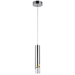 Подвесной светильник Metal Acrylic Tube Chrome Hanging Lamp варинант исполнения - 2 | Loft Concept в Ульяновске