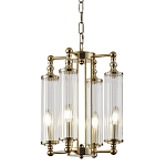 Люстра 4-мя прозрачными цилиндрическими плафонами Jeanette варинант исполнения - 1 | Loft Concept в Ульяновске