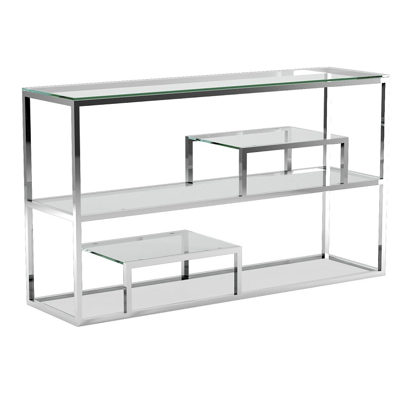 Консоль Step Console Silver Серебряный Прозрачный (Transparent) в Ульяновске | Loft Concept 