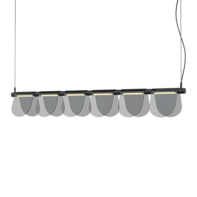 Люстра подвесная Fluffy 3000К 30Вт Серый Черный в Ульяновске | Loft Concept 