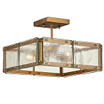 Потолочный светильник квадратный из толстого литого стекла Cast Glass варинант исполнения - 1 | Loft Concept в Ульяновске