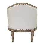 Кресло низкое с мягкой обивкой из льна на 4-х деревянных ножках Emile Armchair beige варинант исполнения - 2 | Loft Concept в Ульяновске