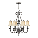 Люстра с 7-ю кремовыми текстильными абажурами Hinkley варинант исполнения - 2 | Loft Concept в Ульяновске