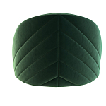 Барный стул со спинкой и металлической подставкой на 4-х деревянных ножках Зеленый Велюр Vendramin Chair варинант исполнения - 3 | Loft Concept в Ульяновске