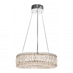 Люстра подвесная круглая из прозрачного хрусталя с корпусом из металла цвета хром Selfsufficient варинант исполнения - 1 | Loft Concept в Ульяновске