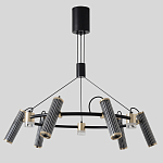 Люстра круглая с 9-ю цилиндрическими плафонами на магнитном креплении Bronze Concert варинант исполнения - 1 | Loft Concept в Ульяновске