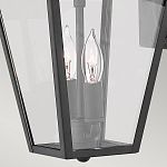 Настенный фонарь черного цвета с прозрачным стеклянным плафоном трапециевидной формы Hinkley варинант исполнения - 10 | Loft Concept в Ульяновске