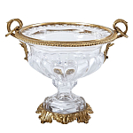 Чаша из прозрачного стекла с бронзовой подставкой и ручками Eden Garden варинант исполнения - 1 | Loft Concept в Ульяновске