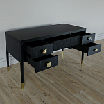 Письменный стол с 4-мя ящиками Elsa Dreams Black  варинант исполнения - 3 | Loft Concept в Ульяновске