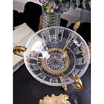 Чаша из прозрачного рельефного стекла на бронзовой подставке Eden Garden варинант исполнения - 2 | Loft Concept в Ульяновске