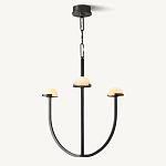 Люстрас 3-мя мраморными плафонами в форме купола Light Warm Light варинант исполнения - 3 | Loft Concept в Ульяновске