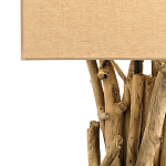 Настольная лампа с каркасом в виде веток деревьев и тканевым абажуром Natural Driftwood варинант исполнения - 1 | Loft Concept в Ульяновске