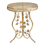Столик приставной золотистый с орнаментом на столешнице Tanzania варинант исполнения - 1 | Loft Concept в Ульяновске