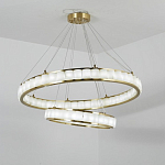 Люстра с 2-мя кольцами из натурального камня с регулируемыми плафонами Durability of Stone варинант исполнения - 4 | Loft Concept в Ульяновске