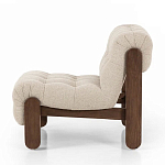 Кресло с деревянным каркасом и обивкой из ткани букле Medieval Furniture варинант исполнения - 1 | Loft Concept в Ульяновске