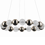 Светодиодная кольцевая люстра Crystal Globule Chrome Chandelier Gold варинант исполнения - 1 | Loft Concept в Ульяновске