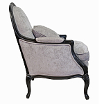 Кресло Ava Classical Armchair black and grey velour варинант исполнения - 1 | Loft Concept в Ульяновске