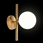 Бра с золотым основанием и белым плафоном в форме шара Bubble варинант исполнения - 2 | Loft Concept в Ульяновске