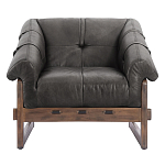 Кресло Duncan винтажная черная кожа варинант исполнения - 1 | Loft Concept в Ульяновске