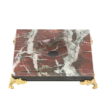 Подставка под шар квадратная из натурального камня Креноид на ножках Natural Stone Sphere Stands варинант исполнения - 1 | Loft Concept в Ульяновске