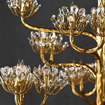 Люстра золотая в виде растения Golden Flower Glade варинант исполнения - 5 | Loft Concept в Ульяновске