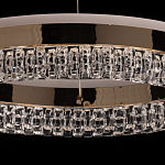 Люстра в виде кольца золотого цвета с прозрачными вставками Radiant Rail варинант исполнения - 8 | Loft Concept в Ульяновске