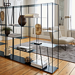 Книжный стеллаж из металла Menzie Square Metal Rack варинант исполнения - 3 | Loft Concept в Ульяновске
