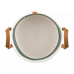 Корзина для хранения с ручками плетеная Interlacement Green  варинант исполнения - 1 | Loft Concept в Ульяновске