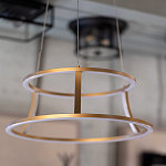 Люстра золотого цвета с 2-мя светодиодными кольцами Eurofase варинант исполнения - 7 | Loft Concept в Ульяновске