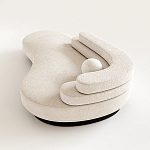 Диван Saint-Trope молочного цвета с обивкой букле  варинант исполнения - 1 | Loft Concept в Ульяновске