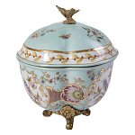 Шкатулка голубого цвета с цветочными орнаментами Blue Garden варинант исполнения - 2 | Loft Concept в Ульяновске