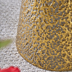 Журнальный столик с конусообразной основой и текстурной поверхностью золотого цвет Ethnic Metal варинант исполнения - 4 | Loft Concept в Ульяновске