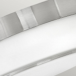 Потолочный светильник для ванных комнат цвета никель с плафоном из опалового стекла и декоративными держателями Hinkley варинант исполнения - 3 | Loft Concept в Ульяновске