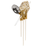 Бра с 2-мя плафонами из стекла и металла и вертикальными подвесками Gilded Mirage  варинант исполнения - 5 | Loft Concept в Ульяновске