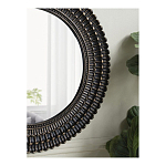 Зеркало круглое с текстурированным дизайном рамы Helios варинант исполнения - 6 | Loft Concept в Ульяновске