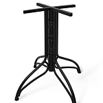 Стол обеденный с круглой столешницей из керамики на четырех черных ножках Sand Ceramics варинант исполнения - 5 | Loft Concept в Ульяновске