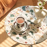 Дизайнерский журнальный стол с круглой столешницей на изогнутых стальных ножках Obafaby варинант исполнения - 3 | Loft Concept в Ульяновске