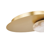 Бра с овальным основанием золотого цвета  и плафоном из алебастра Shaw Lighting варинант исполнения - 3 | Loft Concept в Ульяновске