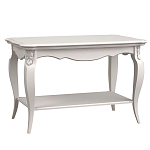 Стол журнальный белый из массива бука с полкой в стиле прованс White Provence варинант исполнения - 1 | Loft Concept в Ульяновске