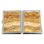 Портсигар с газовой зажигалкой из натурального камня Оникс Stone Cigarettes Cases варинант исполнения - 4 | Loft Concept в Ульяновске