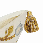 Чехол на подушку с кисточками и вышивкой птиц Ethnic mix Birds Square варинант исполнения - 3 | Loft Concept в Ульяновске