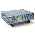 Кофейный стол Kenya Coffee Table Bone Inlay ZEBRA blue варинант исполнения - 4 | Loft Concept в Ульяновске