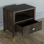 Прикроватная тумбочка с полкой Elsa Dreams Walnut  варинант исполнения - 2 | Loft Concept в Ульяновске