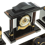 Настольный письменный набор с часами из природного камня обсидиана National Еmblem варинант исполнения - 4 | Loft Concept в Ульяновске