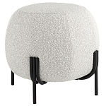 Пуф в ткани букле молочного цвета Pikelet варинант исполнения - 1 | Loft Concept в Ульяновске