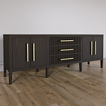 Большая VT-тумба Primo шпон темный орех варинант исполнения - 3 | Loft Concept в Ульяновске