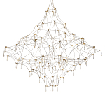 Люстра с тонким металлическим каркасом цвета хром Quasar варинант исполнения - 2 | Loft Concept в Ульяновске