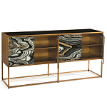 Дизайнерский комод с 4-мя дверцами в черно-золотых тонах Calista варинант исполнения - 2 | Loft Concept в Ульяновске